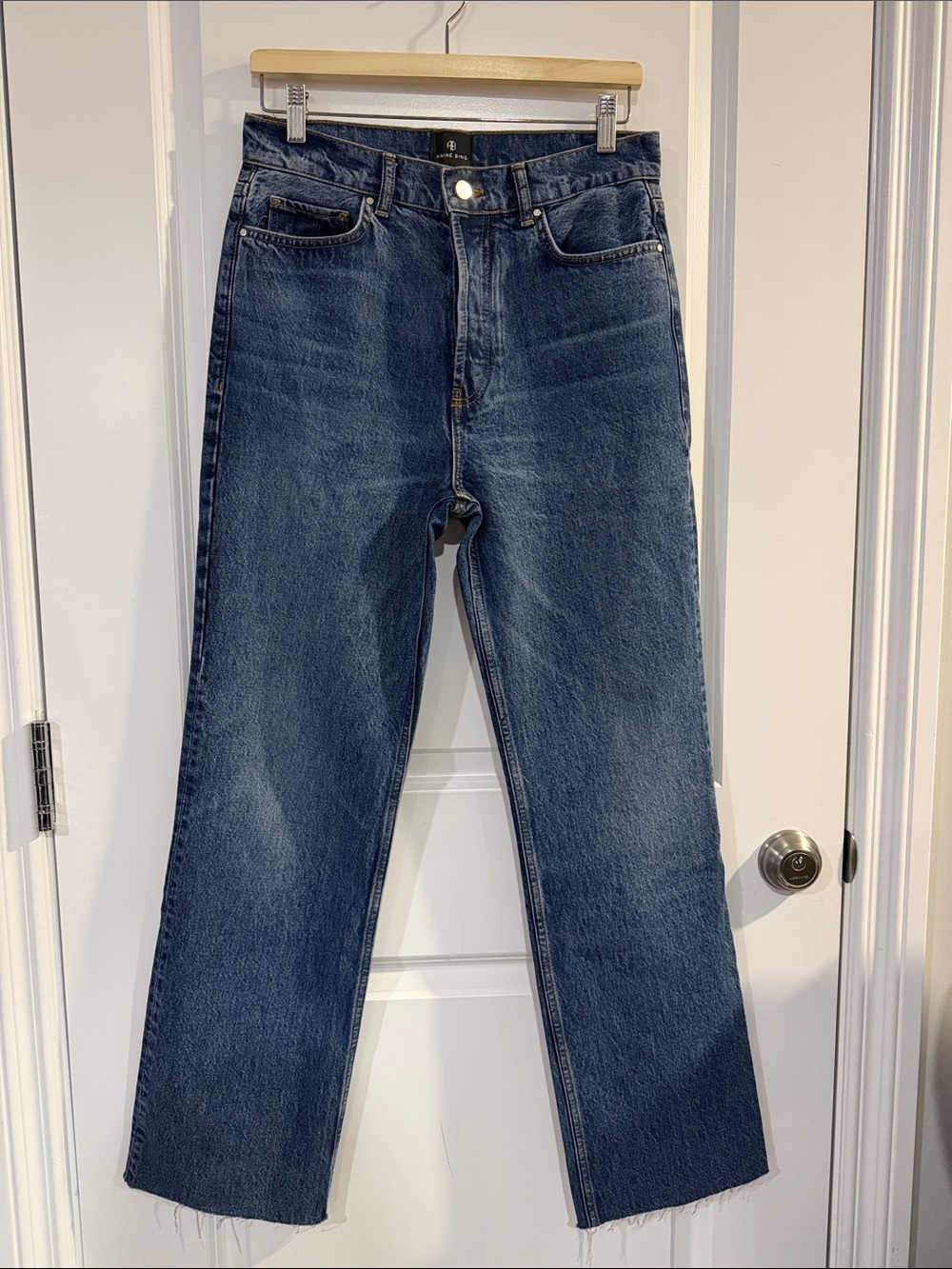 Anine Bing Olsen Straight Jeans Raw Hem- #138